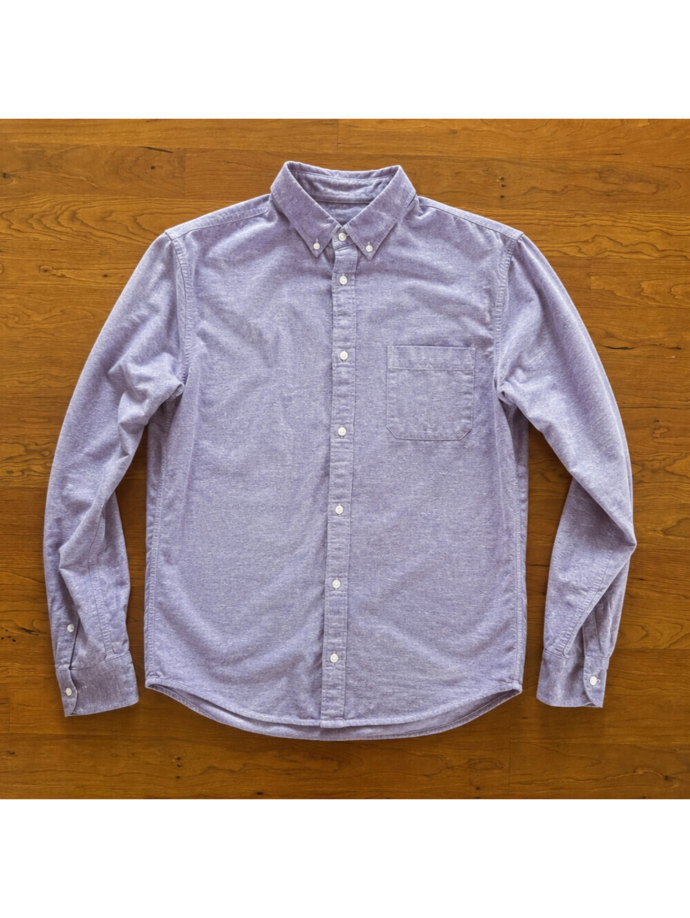 Marine Layer Heathered Flannel Purple Button Up Men's Medium